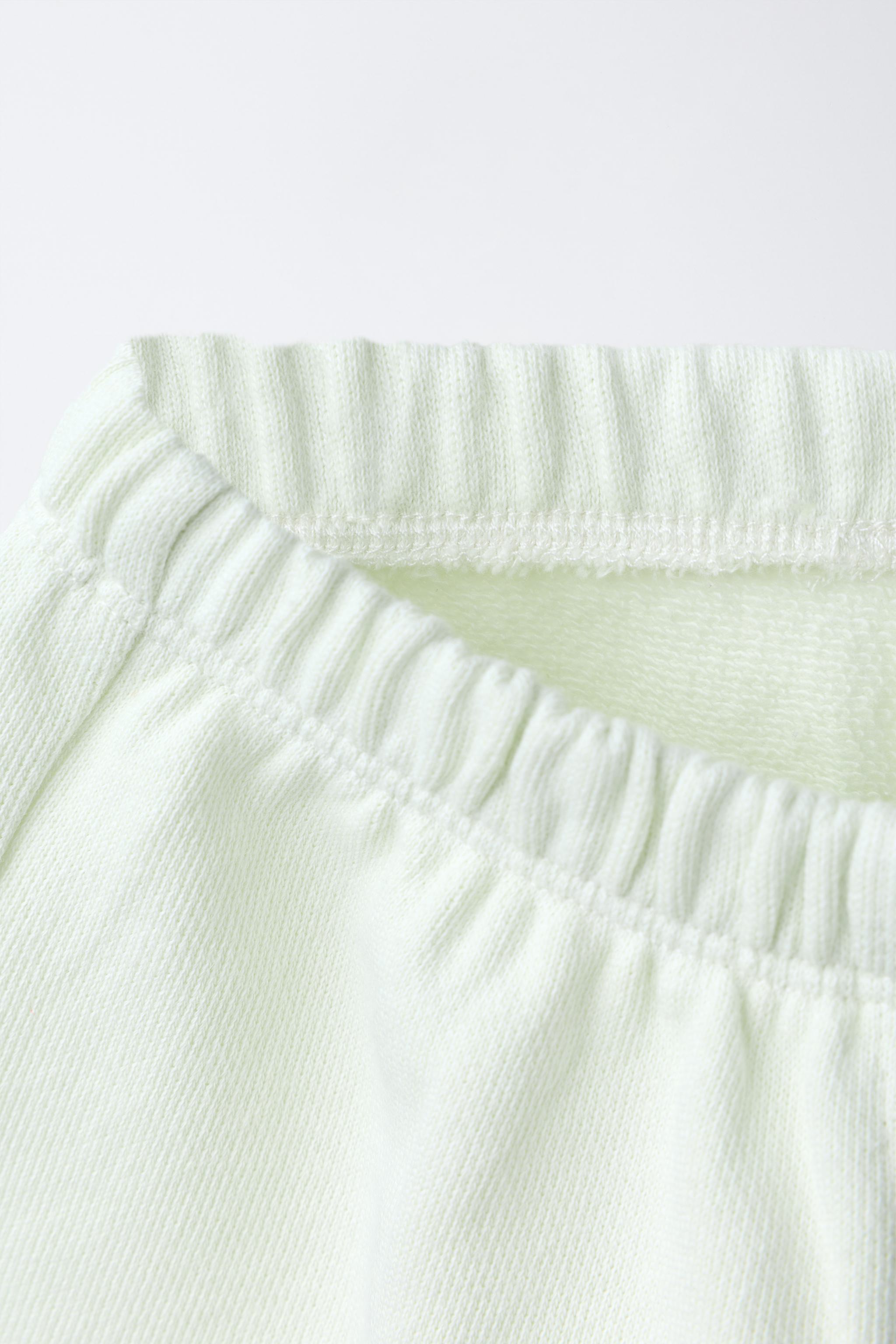 SHORT POUSSIN BRODÉ EN VELOURS BOUCLÉ